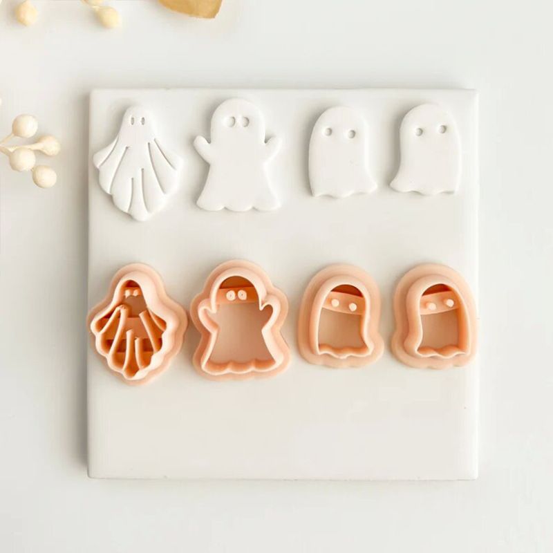 Ghost Set Creative Kitchen Autumn Halloween Clay Cutter Making Cookie Mold_voghion.com