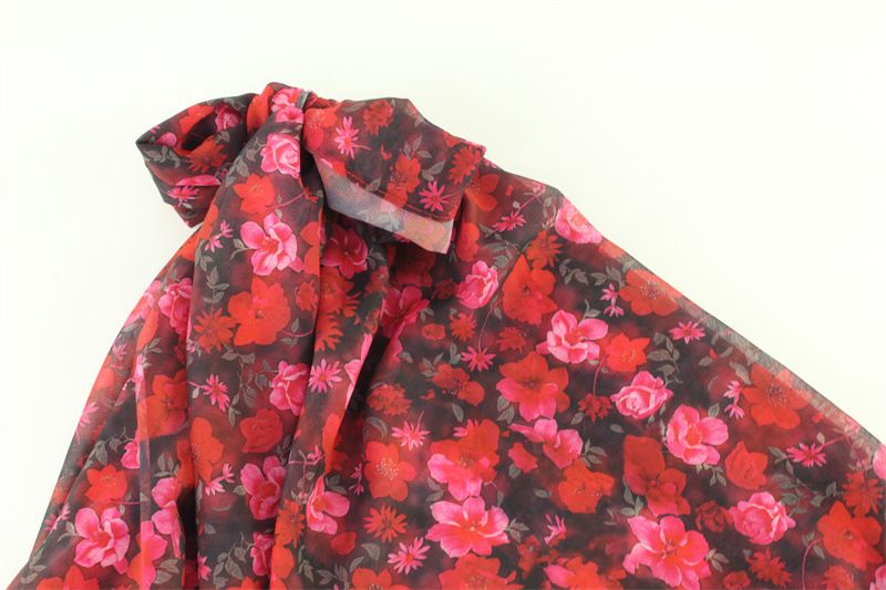 Floral Print Women Midi Dresses Fashion Incline Shoulder Bandage Ruffle Splited Vestidos Female Vacation Street Bodycon_voghion.com