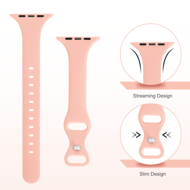 Silikonløkke For Apple Watch Band 45mm 44mm 40mm 41mm 49mm Elastisk beltearmbånd iWatch series ultra 5/4/3/SE/6/7/8 Strap_voghion.com
