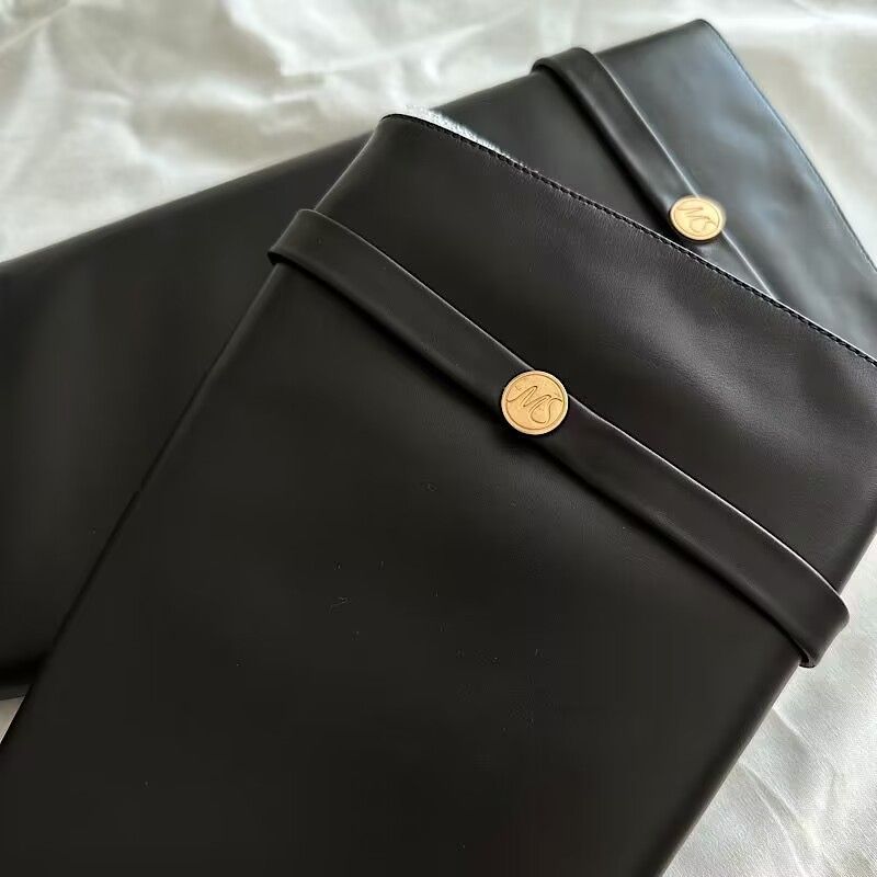 leather Riding Winter Within The High Cylinder Small Gold Buckle Over The Knee Boots_voghion.com