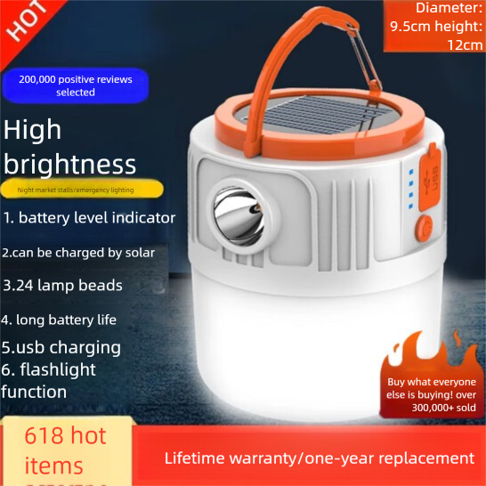 Żarówka akumulatorowa Mangotu Super Bright Power Off Power, awaryjna, wisząca do namiotu kempingowego, zewnętrzna lampa solarna do piłki nożnej_voghion.com