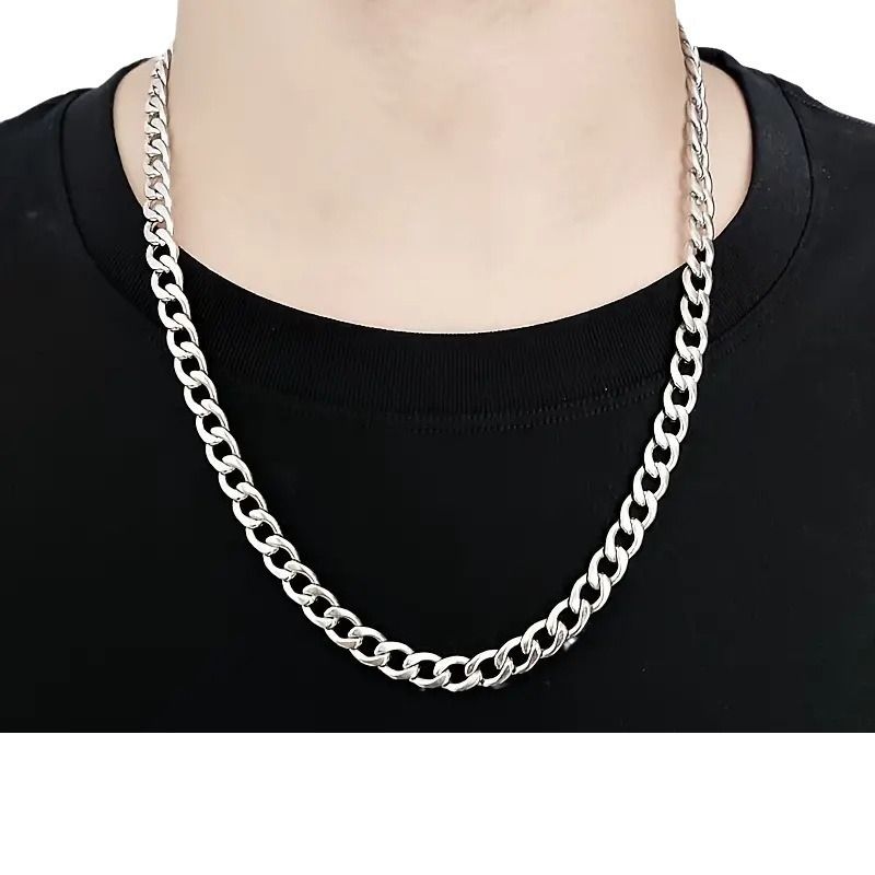 Collana cubana in acciaio al titanio NK da uomo, stile hip hop alla moda, unisex, con cappuccio, accessorio a catena_voghion.com