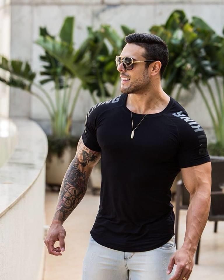 Maglietta da fitness estiva, strato di base, felpa sportiva da allenamento, maglietta a compressione elastica a manica corta ad asciugatura rapida da uomo_voghion.com