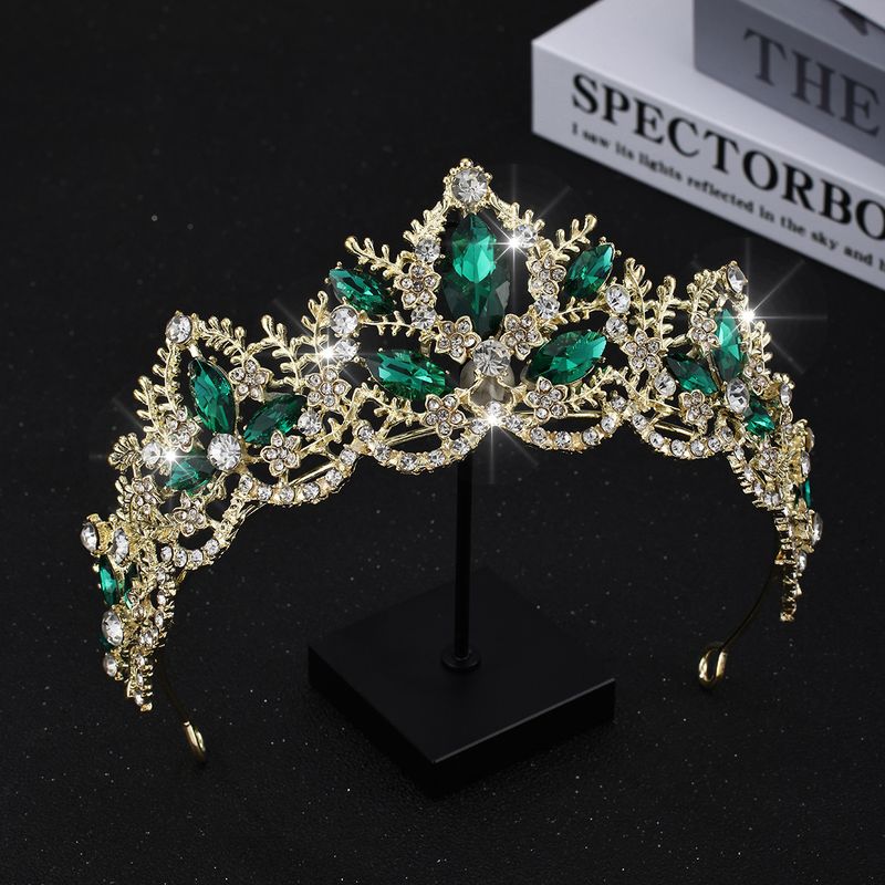 Neue High-End-Luxus Kristall Braut Kopfschmuck Legierung Krone Hochzeit Haar Zubehör Bankett Abend Haar Krone_voghion.com