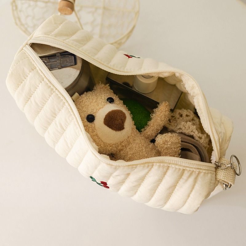 Borsa per pannolini in cotone Ins per passeggino Borsa appesa Articoli per bambini Pannolino Caddy Organizer Borsa per mamma Cerniera Carino Donne Borse per il trucco Bambini_voghion.com