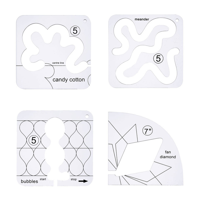 Special shaped patchwork template sewing patchwork ruler hollowed out sewing template_voghion.com