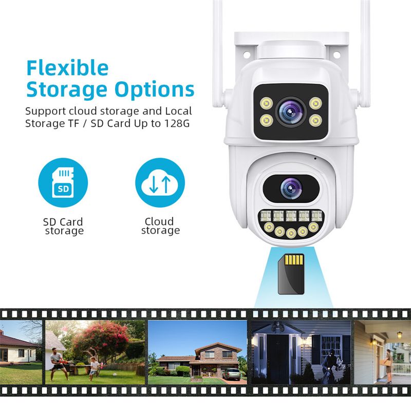 Icsee Grab Ball Binoculare Wireless WiFi Ball Camera HD Visione Notturna Impermeabile Esterno 8MP Telefono Cellulare Telecomando_voghion.com