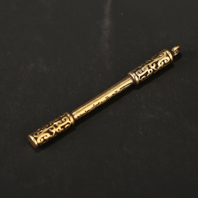Fekete mítosz Nap Wukong Ruyi Arany Karika Medál Férfi Autó Kulcstartó Fix Tengeristen Tű Dekorációval_voghion.com