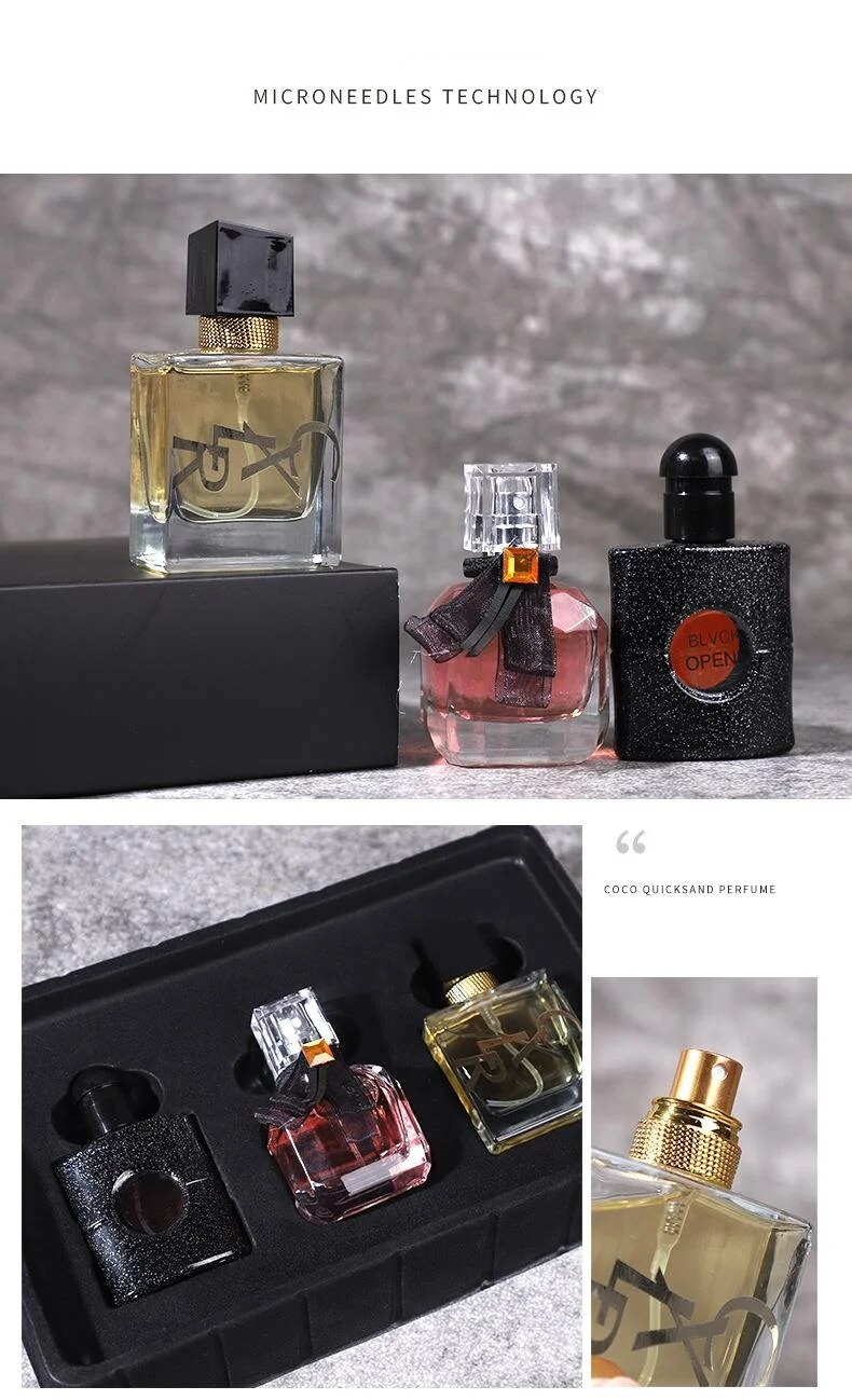 New Perfume Gift Box, Popular Online, Private and Seductive Three Piece Women's Perfume Set, Lasting Eau De Toilette, Floral Fragrance_voghion.com