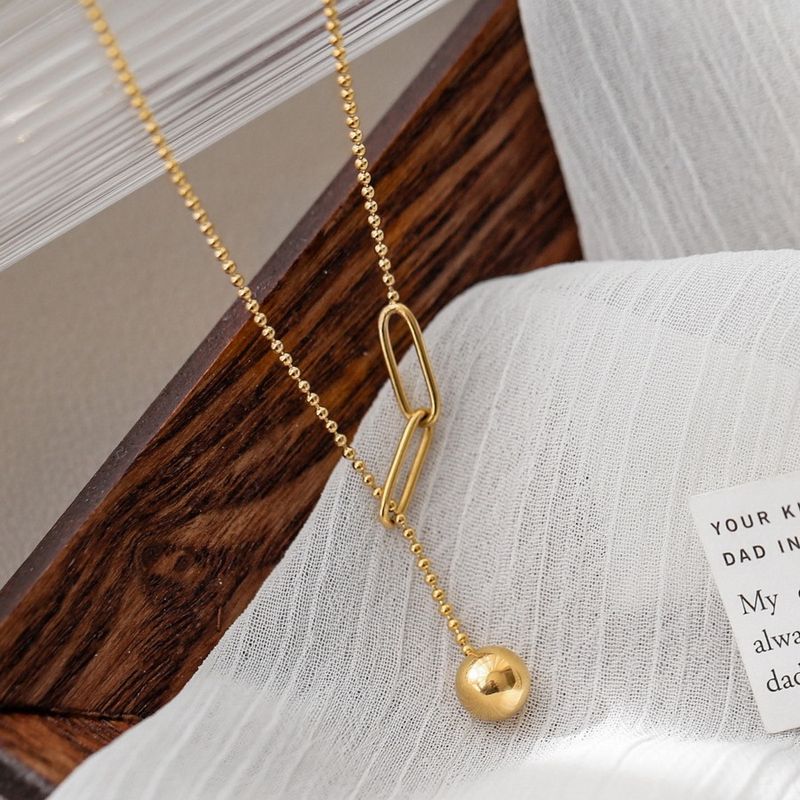 Advanced Design, Exquisite Tassel Splicing, Pull-out Ball Necklace, Women's Summer Short Style, Collarbone Chain, Niche_voghion.com