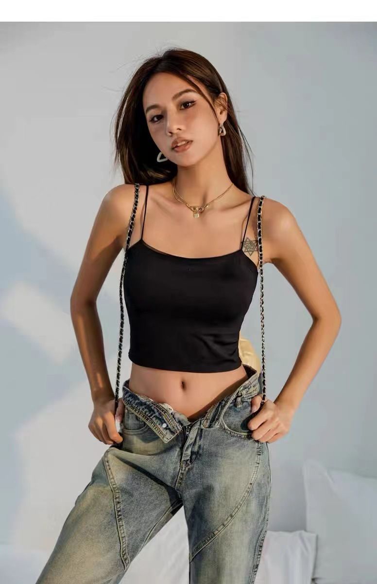 Women's Intimates Summer Underwear One Piece Underwear With Bra Pad Bottom Beautiful Back Tube Top_voghion.com