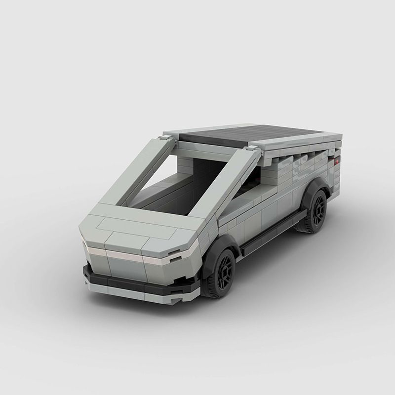 Cyberpunk Racing Torn Apart Car Small Particle Building Blocks Assembly Educational Model Toy_voghion.com