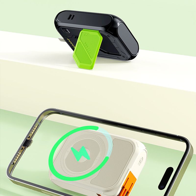 20000 MAh Portabl Bank, Wirlss Magntic Powr Bank With USB-C Cabl, Fast Charging Extrnal Battry For Samsung_voghion.com