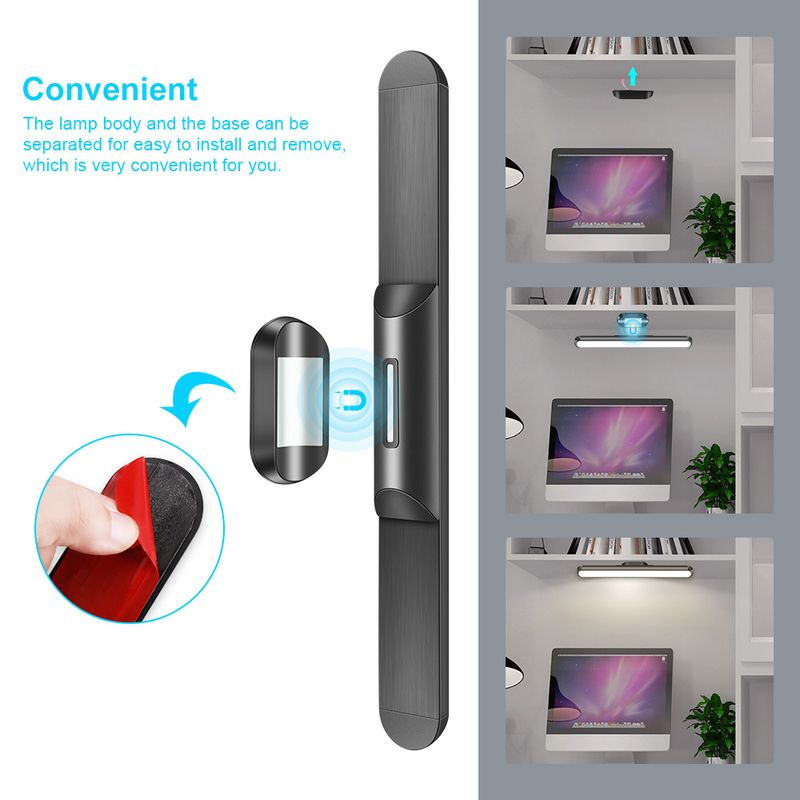 Veilleuse LED sous armoire, éclairage de placard, éclairage de cuisine, chambre à coucher, lampe murale avec bande magnétique, télécommande USB_voghion.com