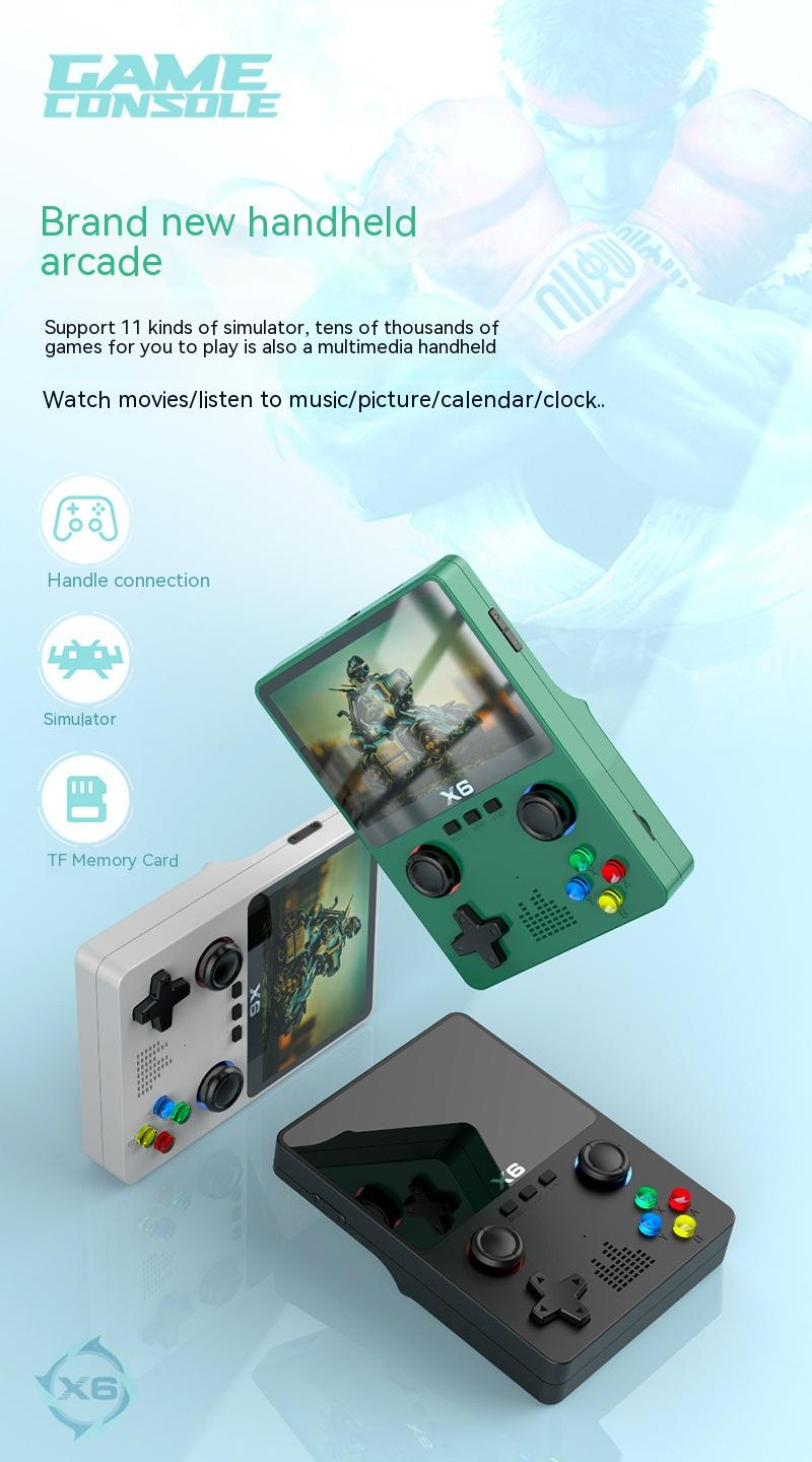 NEW Portable Video Game Console X6 Built-in 8000+ Games 11 Simulators Retro Game 3D Joystick Gamepad_voghion.com