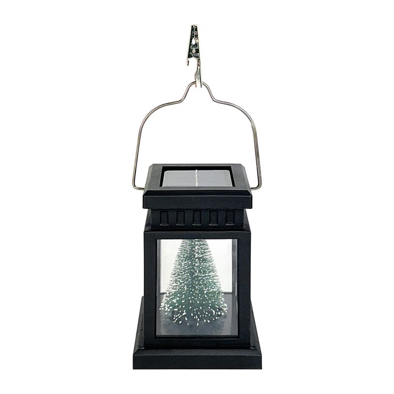 Solar LED Christmas Tree Lanterns – Waterproof Outdoor Hanging Lights For Garden, Patio & Festive Decor (6-Hour Runtime, Warm Yellow Flashing)_voghion.com