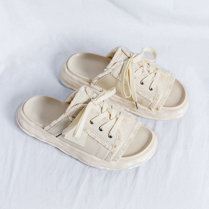 Kvast-hjemmesko til mænd, sommer- og udendørstøj, trendy mærke-klipklappere, alsidige højdeforøgende sandaler i skridsikre designs_voghion.com
