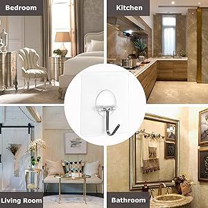 Heavy Duty Transparent Adhesive Hooks - Waterproof_voghion.com