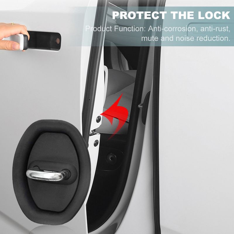 4 pezzi di chiusura per auto in silicone maniglia porta veicolo protezione anti-collisione copertura protettiva_voghion.com