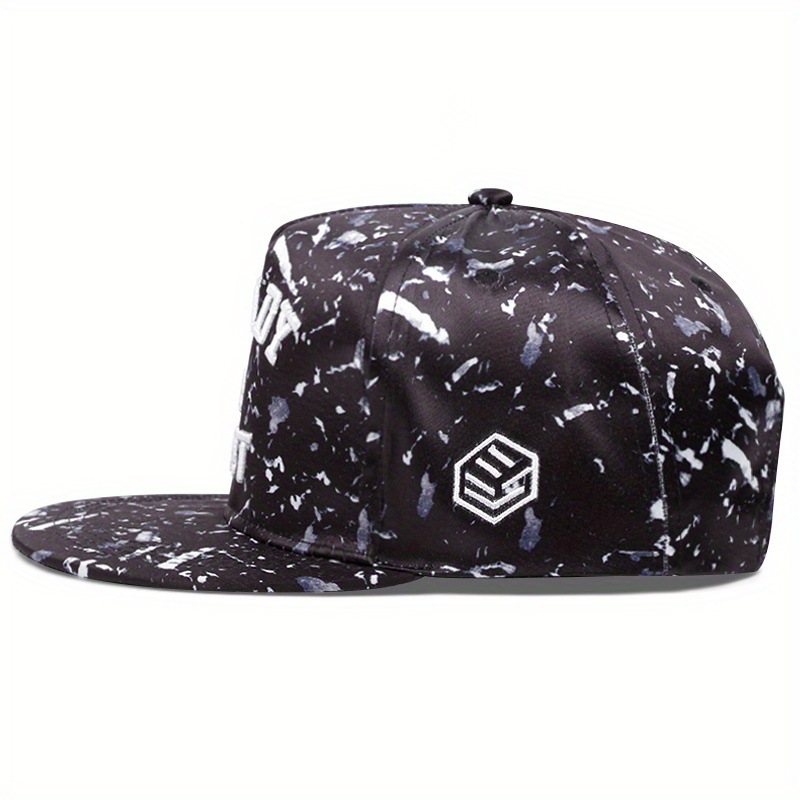 Men's and women's flat brimmed camouflage street embroidery letters, hip-hop hats, duck tongue hats_voghion.com