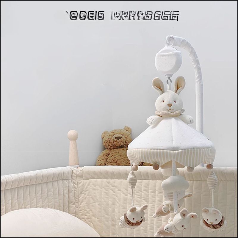 Cloche de lit pour bébé, musique de chevet, hochet rotatif, pendentif de lit, jouet pour nouveau-né, tissu suspendu_voghion.com