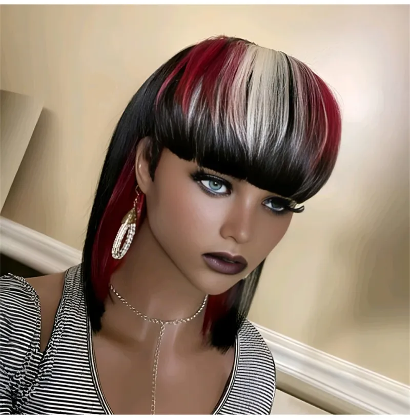 Parrucca mullet con capelli umani Remy brasiliani_voghion.com