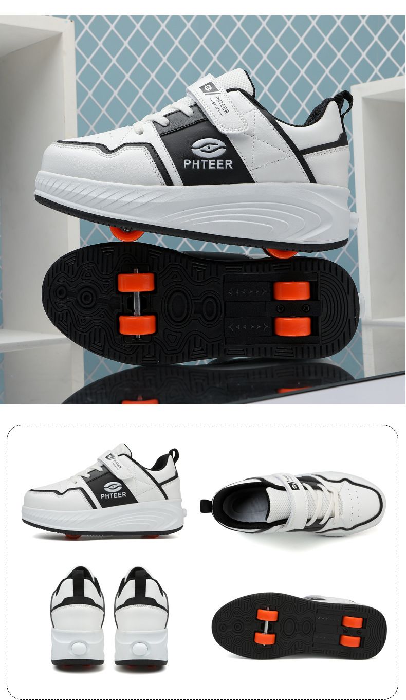 Heelys Kinderschoenen Vierwieler Studentenversie Sportschoenen Dubbele Rij Goedkope Heren- en Damesschaatsen Vliegende Schoenen Met Wielen Kinderschoenen_voghion.com