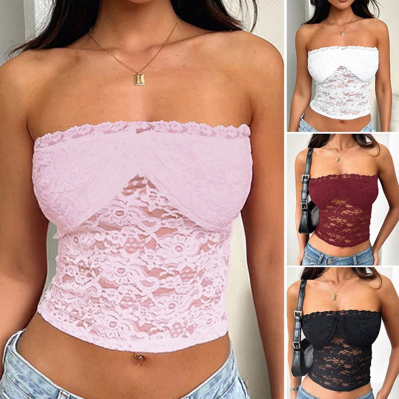 Diyun 2025 Frühling Sommer Neue Y2K Sexy Rohr Crop Aushöhlen Einfarbig Gestrickte Top_voghion.com
