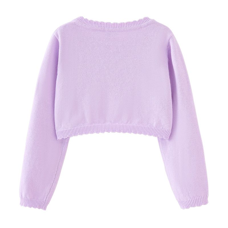 Mit Glitzer verzierte Strickjacke für Mütter und Kinder für Mädchen – Langärmliger Pullover mit offener Vorderseite aus weicher Baumwollmischung, perfekt für Kleider und formelle Anlässe_voghion.com