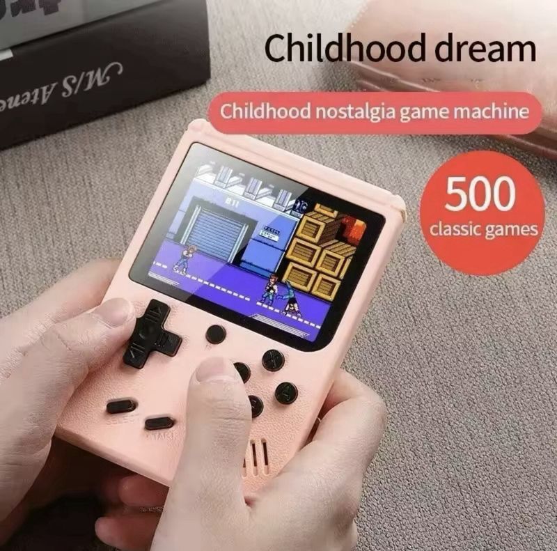 500 klassische Spiele Handheld Retro Video FC Spielkonsole Player Für Kinder Erwachsene_voghion.com
