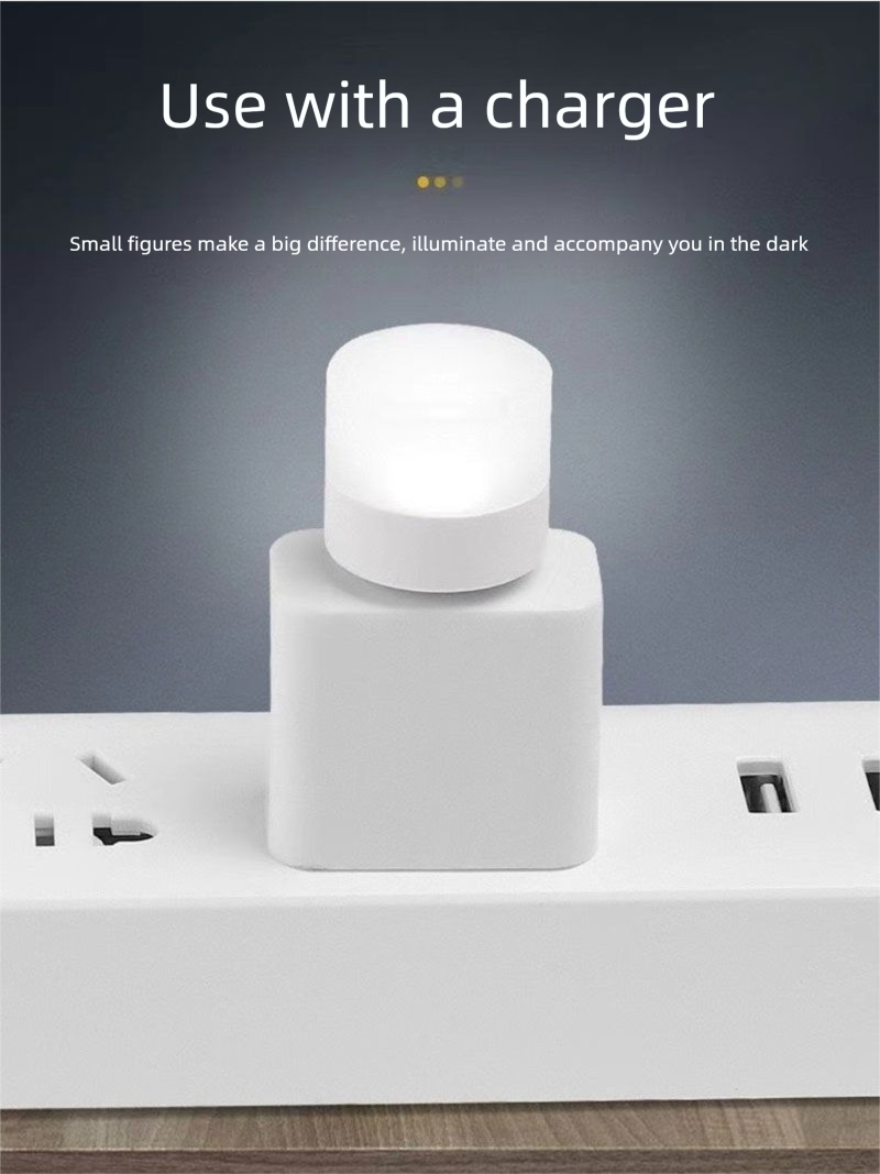 Mini Bedroom Bedside Dormitory USB Energy-Saving Night Bank Emergency Power Outage Light Eye Protection Plug-in_voghion.com