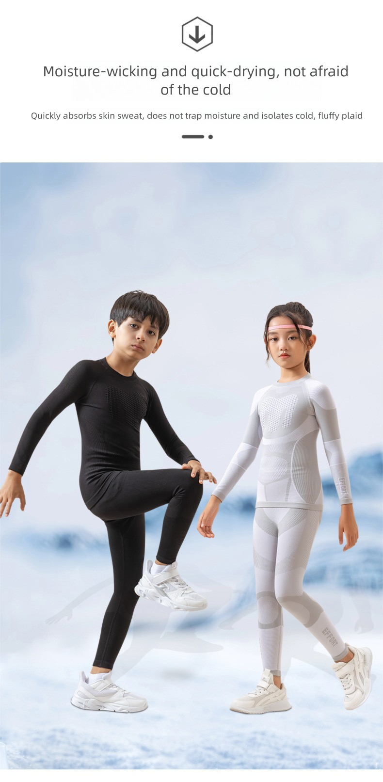 New Thermal Set For Boys And Girls, Winter Outdoor Cycling, Running, Skiing, Functional Compression Quick-Dry Underwear_voghion.com