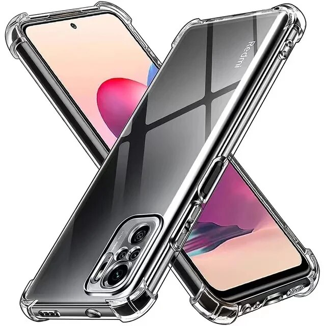Airbag Stoßfestes, klares Gehäuse für Xiaomi Note 10 10s 10T 11 11s 12s 12 Pro Plus 5G Redmi 10A 10C 11A 12C Abdeckungsgehäuse_voghion.com