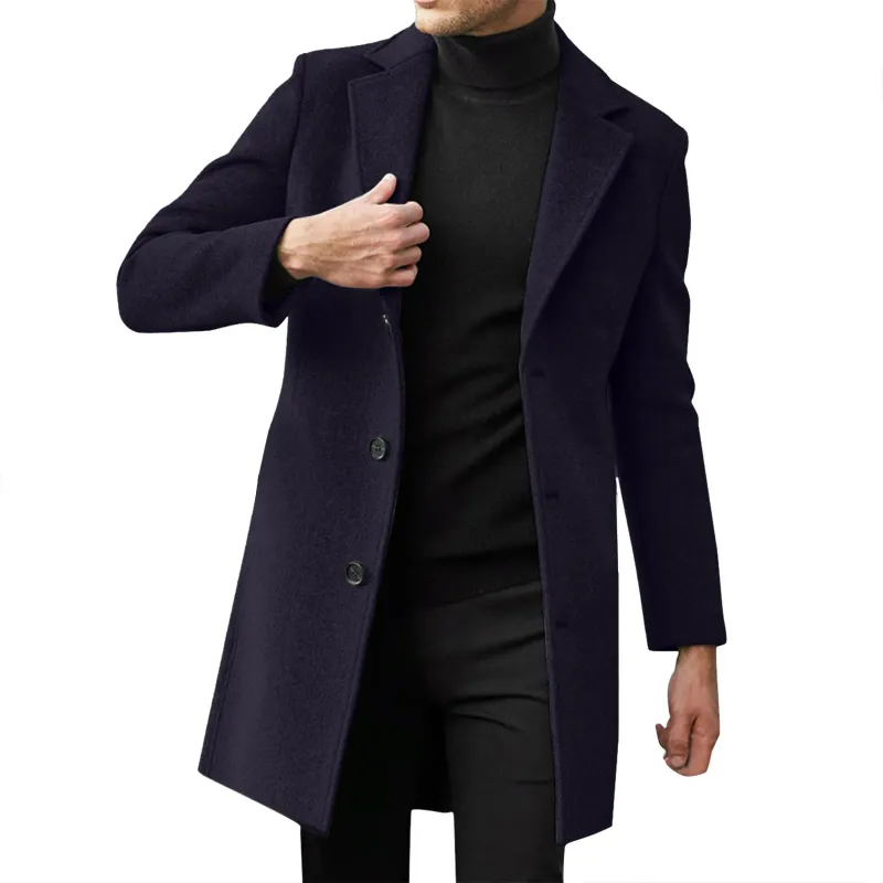 2025 Mode Männer Wolle & Mischungen Herren Casual Business Trenchcoat Herren Freizeit Mantel Männlich Punk Stil Mischungen Staub Mäntel Jacken_voghion.com