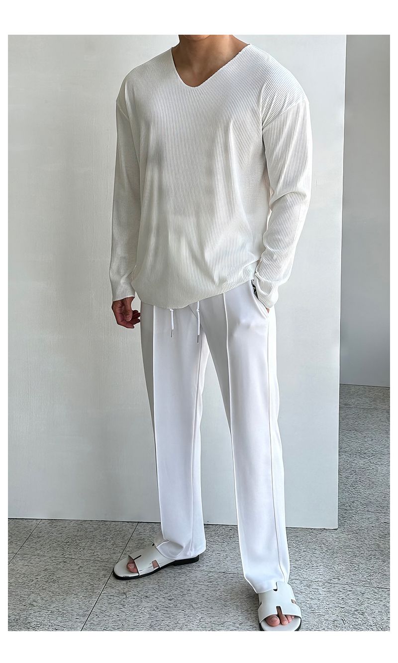 Herrenbekleidung Trainingssporthose Muskelmänner Lose Gerade Hose Helles Liniendesign Lässige Jogginghose Trend_voghion.com