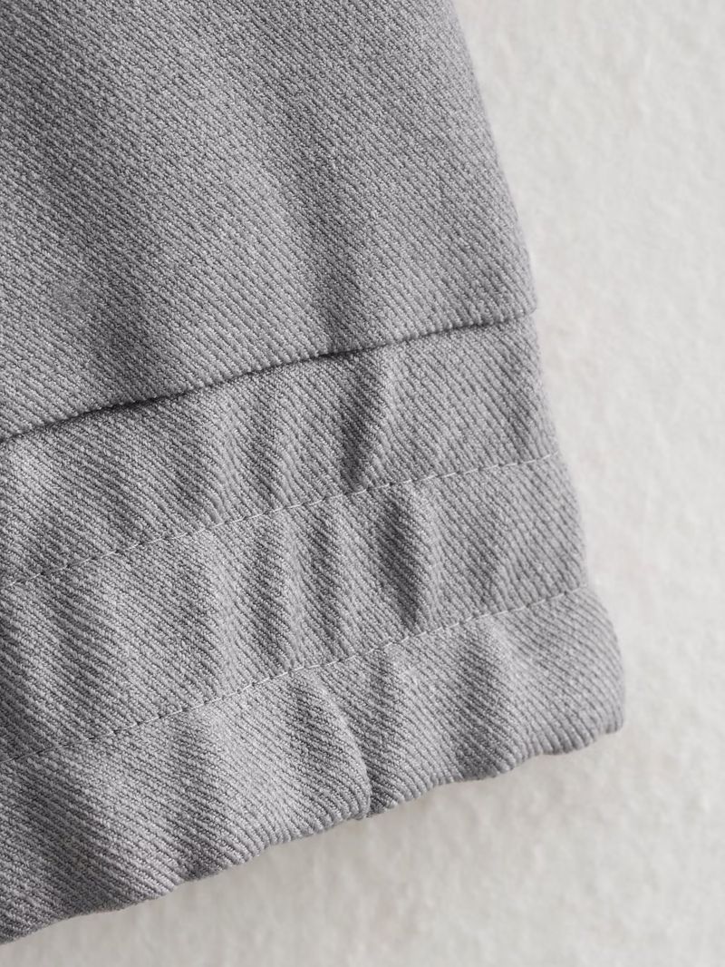 Női ruházat Tavaszi és őszi niche sokoldalú szürke hajtókás kabát_voghion.com
