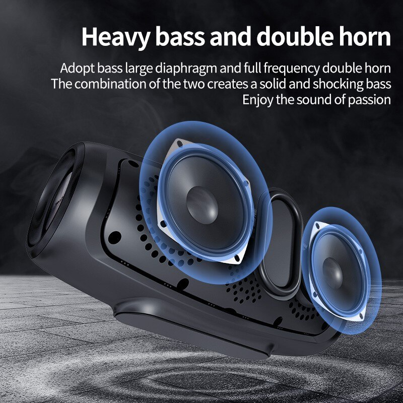 Zealot S37 głośniki Bluetooth 40W moc wyjściowa bezprzewodowy głośnik głęboki bas subwoofer stereo zewnętrzny wodoodporny odtwarzacz muzyczny_voghion.com