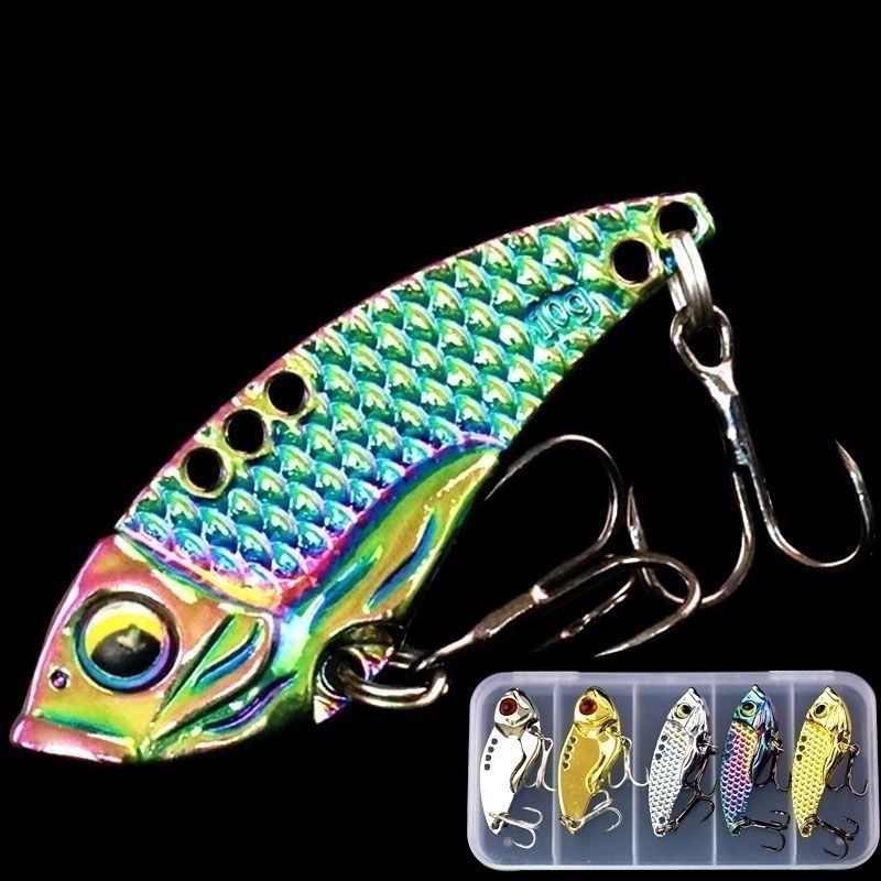 Metal Dragon Scale Sequin Colorful Vib Rattlesnake Long Casting Topmouth Culter Lure Horse Mouth Bass Freshwater_voghion.com