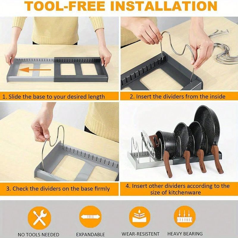 Organizador de Cozinha Extensível - Armazenamento de Panelas e Tábuas de Corte
Aço Inoxidável | Design Compacto | Compatível com Armários Europeus | Armazenamento Multifuncional_voghion.com