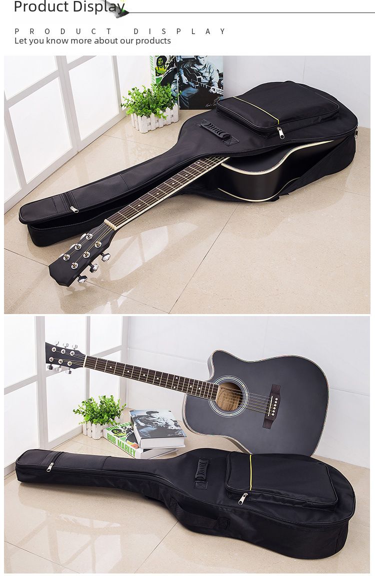Mochila de algodón grueso Mochila clásica folk de 40/41 pulgadas Bolsa para guitarra acústica Bolsa para guitarra Accesorios para guitarra_voghion.com