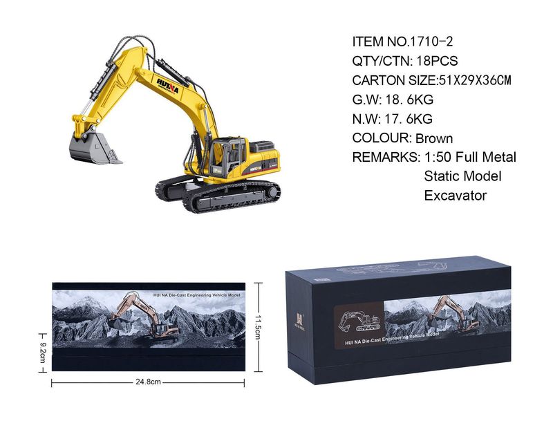 Set di modelli di veicoli da costruzione in lega Mother & Kids in scala 1:50 - Mini escavatore, autocarro con cassone ribaltabile e gru giocattolo resistenti per bambini e collezionisti_voghion.com