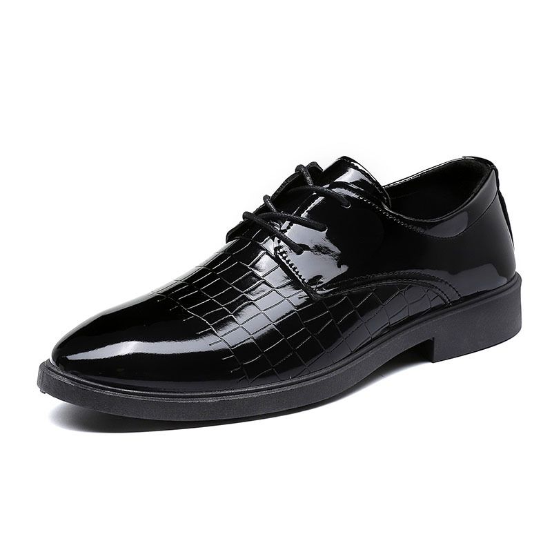 Plus Size Business Formal Korean Style Casual Men's Youth Versatile Leather Shoes_voghion.com