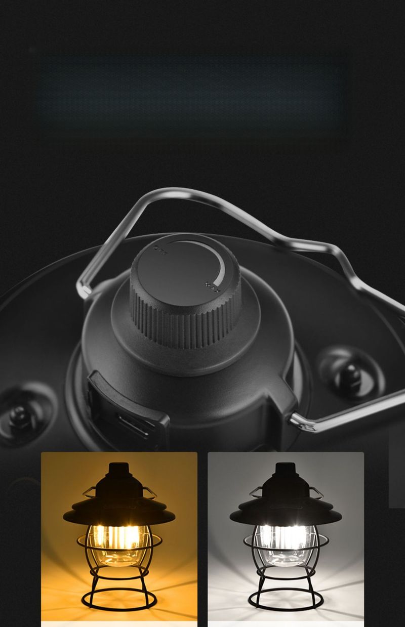 Farol de exterior con forma de caballo, ideal para tiendas de campaña, camping, iluminación ambiental recargable, lámpara retro portátil de larga duración._voghion.com