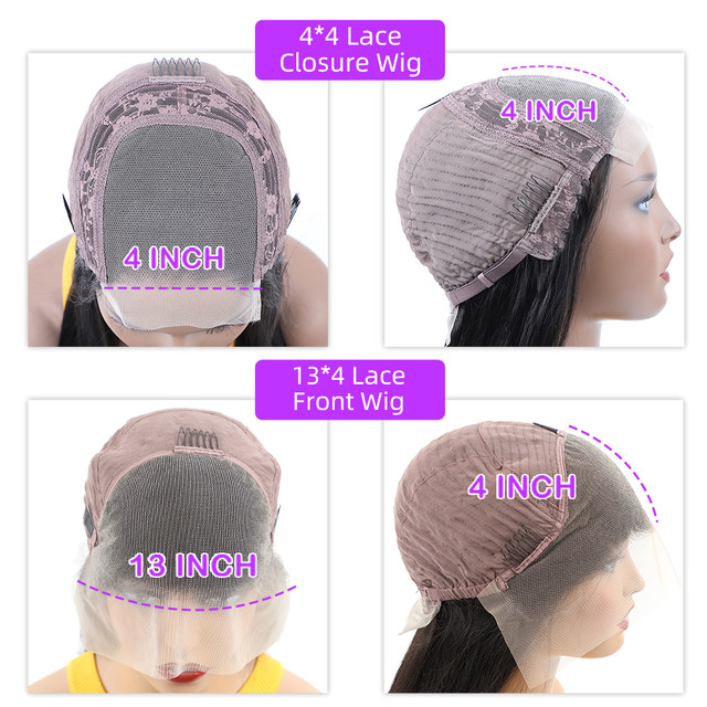 13x4 Rechte Lace Front Pruik Voor Vrouwen Menselijk Haar Pruiken Transparante Lace Frontale Pruik Braziliaanse 4x4 Lace Closure Pruik_voghion.com
