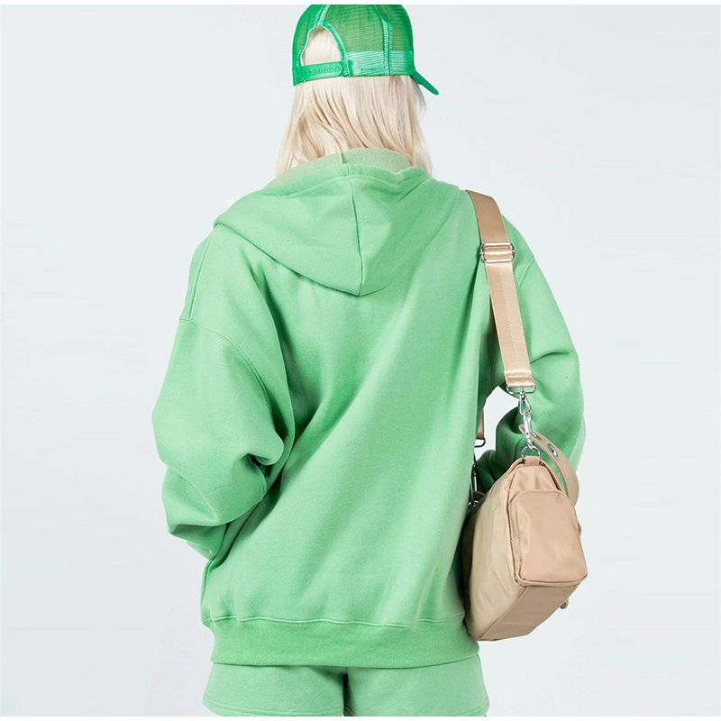 Ensemble de survêtement décontracté à capuche pour femme - Tenue d'intérieur confortable deux pièces avec sweat à capuche zippé et pantalon de jogging (couleurs unies, S-XXL)_voghion.com