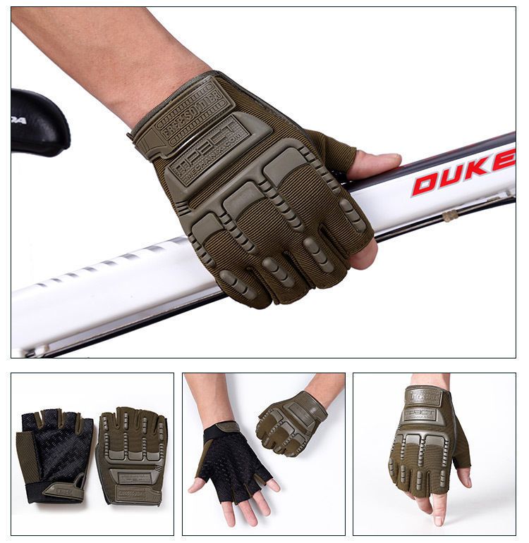 【Client fidèle 5889】Hommes et femmes Protection solaire Antidérapant Demi-doigt Extérieur Respirant Mince Conduite Tactique_voghion.com
