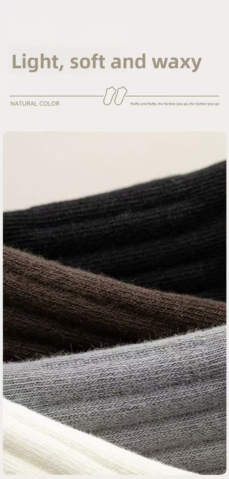 5 Pairs Of Men's Winter Socks, Cold-proof, Thickened And Warm Mid-tube Socks_voghion.com