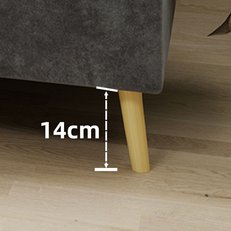 Modernes Bettgestell 160x200cm, Grigio, Veloursstoff, Design a basso profilo_voghion.com