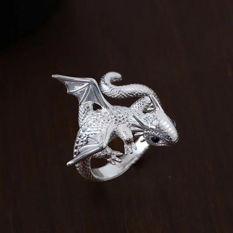 Dragon Animal Cute For Women Fashion Personality High-end Niche Design Minimalist Style Index Finger Ring_voghion.com