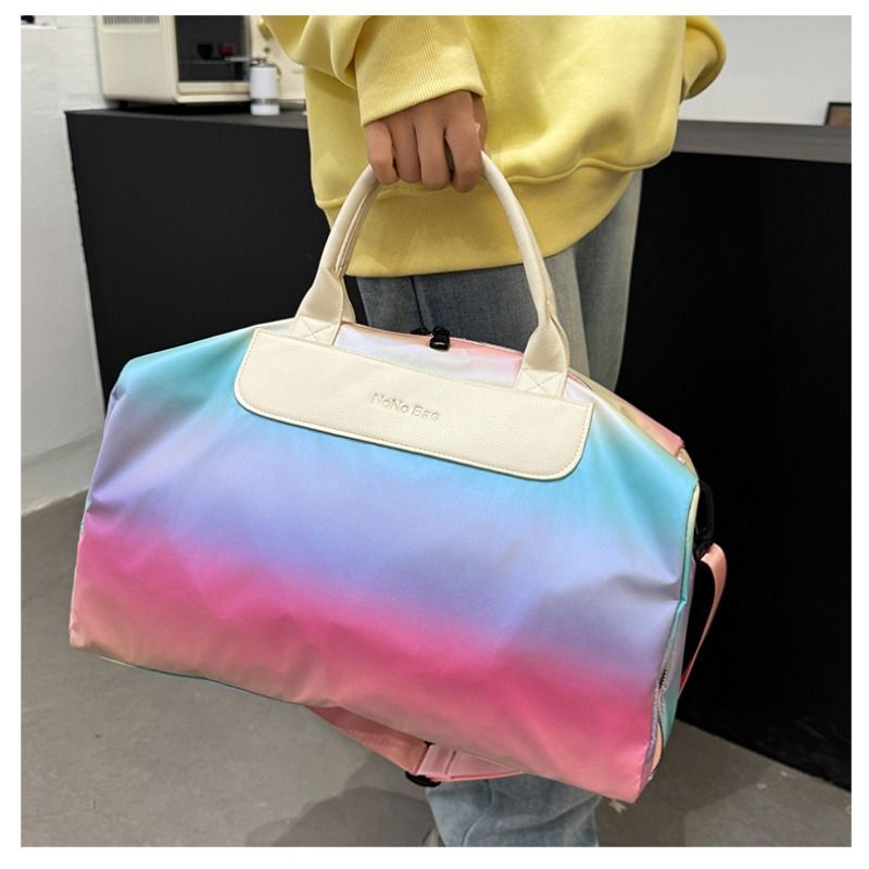 Gradient Color Travel Bag Unisex Lightweight Large Capacity Sports Fitness Bag For Short Trips With Dry And Wet Separation_voghion.com